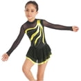thumbnail image 2 of Alvivi Kids Girls Long Sleeve Figure Ice Skating Dress Gym Leotard Ballet Tutu Dancewear, 2 of 7
