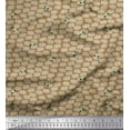 thumbnail image 1 of Soimoi Brown Cotton Cambric Fabric Clouds & Bird Print Fabric by Yard 42 Inch Wide, 1 of 1
