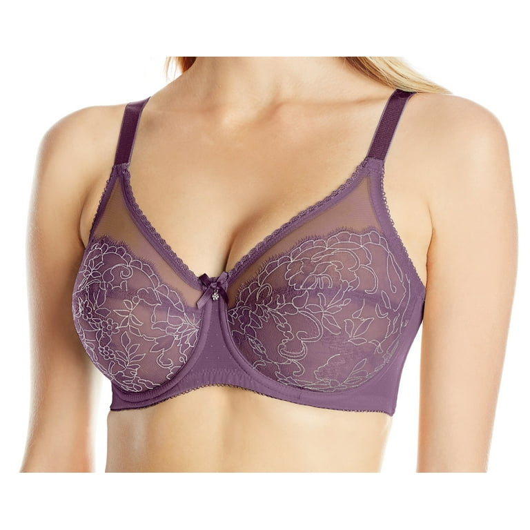 Wacoal NEW Purple Women's Size 38C Sheer Lace Underwire Plunge Bras
