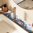 thumbnail image 2 of Yayeee Faucet Mat for Kitchen Sink 14.7" Diatomite Long Splash Guard Pad, Art Mountain and Sun Pattern, 2 of 7