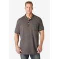 thumbnail image 4 of Liberty Blues by KingSize Men's Big & Tall Shrink-Less; Pocket Piqué Polo - XL, Oxblood, 4 of 5