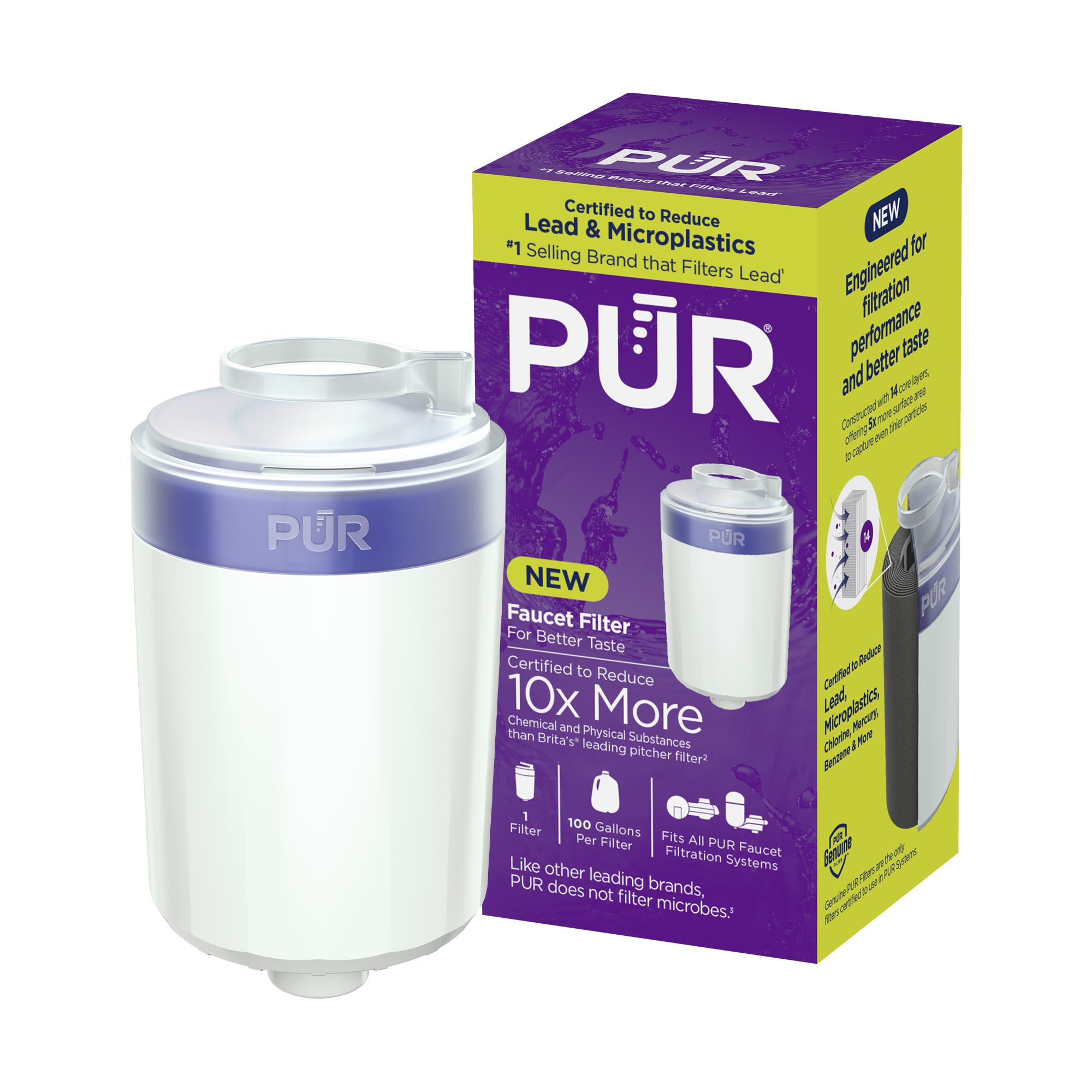 PUR Faucet Mount Water Filter Replacement Cartridge, RF3375