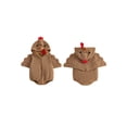 thumbnail image 2 of RUINIXCW Newborn Baby Girl Boy Thanksgiving Turkey Costume Kids Halloween Spider Costume Infant Baby Boy Girl Fall Winter Clothes Warm Fleece Romper Sleeveless Hooded Zip Up Bodysuit Jumpsuit, 2 of 10
