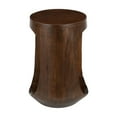 thumbnail image 3 of 18" Walnut Solid Wood Round Pedestal End Table, 3 of 5