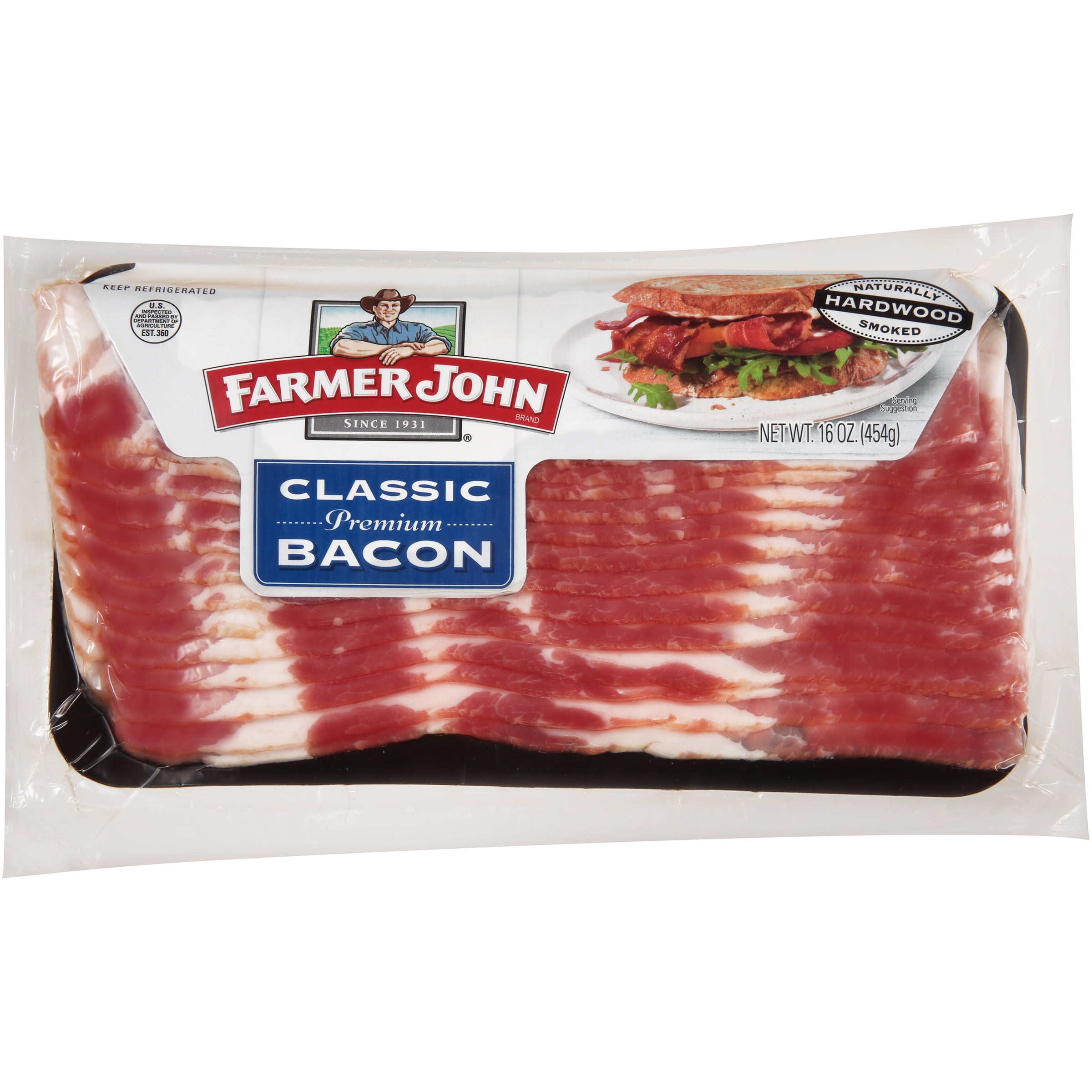 Farmer John Classic Premium Bacon, 16 Oz.