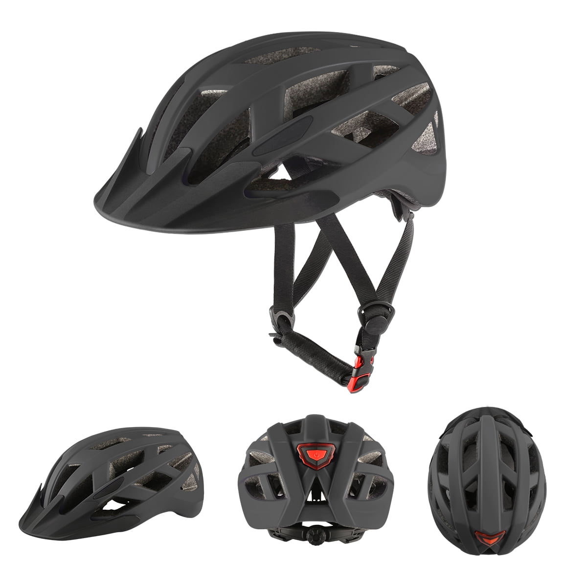 Sports Helmet Adjust LED Rear Light Mens Women Mountain Road Bike Safety Helmet 