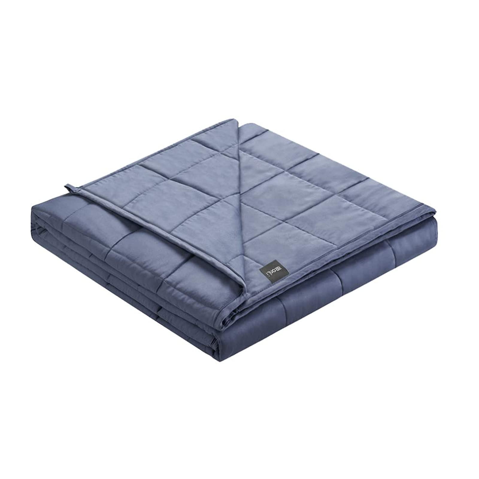ZonLi Cooling Bamboo Weighted Blanket 15 lbs(60x80 Grey Navy, Queen