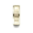 thumbnail image 6 of Benchmark� 18k Gold Comfort Fit 8mm High Polish Round Edge Satin Finish Octagonal Center Design Wedding Band Ring, 6 of 9