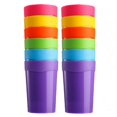 thumbnail image 1 of YOPTOP Reusable Plastic Cups Plastic Cups  Plastic Tumblers Set of 12/5  Unbreakable Plastic Drinking Glasses - Colorful Stackable Party Cups Set Random Color,12pcs,400ml, 1 of 9