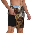 thumbnail image 2 of Fotbe Countryside Flower Cow Traje de Baño para Hombre – Shorts de Natación de Secado Rápido con Forro y Bolsillos-XX-Large, 2 of 6