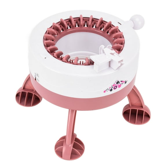 Peahefy Knitting Machine,Circular Knitting Machine,DIY 22 Needles Circular Knitting Machine Hand Cranking Crochet Machine Tool for Scarves Gloves Hats Coral Red