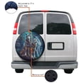 thumbnail image 4 of KAKALAD 3d Printed Wolf 01 Spare Tire Cover Universal Vehicle Accessories Buckle Car Tools 15”in, 4 of 6