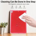 thumbnail image 3 of Allytechgroup Clear Case for iPad 9th/8th/7th Generation 10.2" & iPad Air 3 10.5" (Air 3rd Gen) & iPad Pro 10.5 2017, [Built-in Pencil Holder] Anti Yellowing Slim Shockproof Protective Cover, Red, 3 of 7