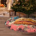 thumbnail image 5 of Xecao Psychedelic Band Hotdog Art Pattern Christmas Tree Skirt Round Xmas Tree Mat Base Cover for Holiday Home Decorations-30", 5 of 6