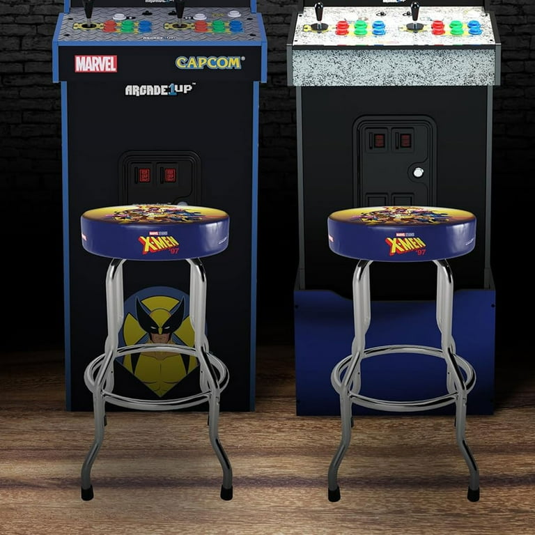 Arcade1Up Marvel X-Men Arcade Stool with Chrome Plated Steel