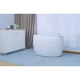 thumbnail image 3 of Empava 48 in. Acrylic Freestanding Air Bathtub Hydrotherapy Oval Japanese SPA Massage Tub, 3 of 8