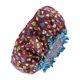 thumbnail image 1 of 1 Pc Dama Doble Capa Gorro de Ducha con Hojas de Color para Baño Viaje Marrón Profundo Satén PEVA, 1 of 3