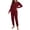 C-Red273, variant on DHFJKG Women Pajama Sets 2 Piece Long Sleeve and Joggers Sleepwear Lightweight Solid Color Pjs Loungwear Set With Pockets Cozy Homewear