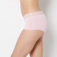 thumbnail image 2 of Boyshort Cotton Panty With Lace Trim in Sweet Dream, 2 of 5