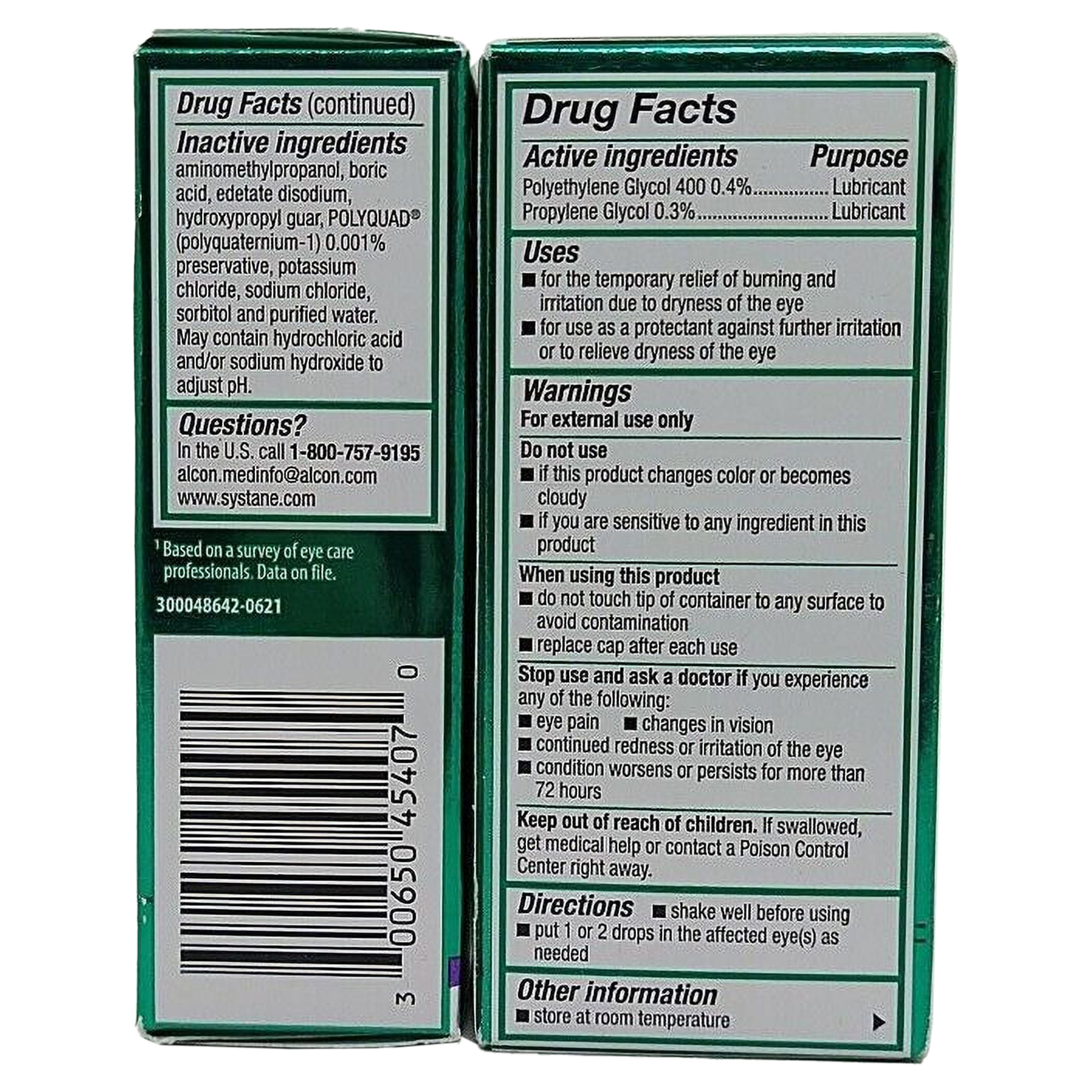 2 Pack Systane Lubricant Eye Gel, Drops Soothing Formula 10 mL