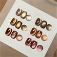 thumbnail image 1 of Set de esmaltes de uñas GAOY Jelly Brown Cat Eye Gel con imán de 7,3 ml, 1 of 6