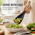 thumbnail image 7 of Large Cooking Spoons for Serving, 12.2" Nonstick Silicone Spoonula with Wooden Handle, Heat Resistant Rubber Serving Spatula Spoon for Mixing, Baking, Scooping and Scraping Great for Stir Frying, 7 of 7