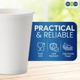thumbnail image 4 of SNH Packing 100-Pack 12 oz Single Wall Paper Cups - Disposable Coffee Cups for Hot & Cold Drinks, Leak-Proof White Paper Cups for Tea, Water, Beverages - Ideal for Office, Home, Parties, Travel, 4 of 8