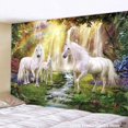 thumbnail image 3 of Tapiz de decoración de unicornio sagrado para colgar en la pared, fondo de tela psicodélica de Navidad, Alfombra de pared, tienda de campaña, Mattres de viaje, 3 of 4