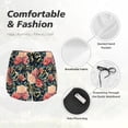 thumbnail image 6 of Picia Rose Flowers Pattern Women's 2 in 1 Athletic Running Shorts High Waisted Workout Casual Gym Sweat Shorts with Comfy Liner Zipper Pockets-XX-Large, 6 of 9