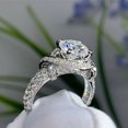 thumbnail image 3 of L.YY Twisted Halo White Moissanite Ring,Size: 6, 3 of 6