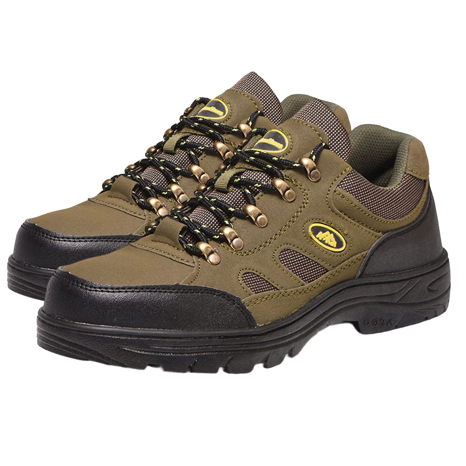 Womens Low Top Hiking Shoes Non Slip Durable Water Resistant Rubber Outsole Trail Trekking Outdoor Army Green,Size 5.5