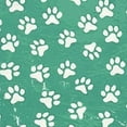thumbnail image 6 of BANET  Teal Dog Paw Print Table Cloth,Green Doodle Paw Round Tablecloth  Decorative Fabric Table Cover for Dining Table, Buffet Parties 42"-46, 6 of 8