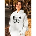 thumbnail image 2 of Black Butterfly Hoodie Women -SPIdeals Designs, Female XX-Large, 2 of 4