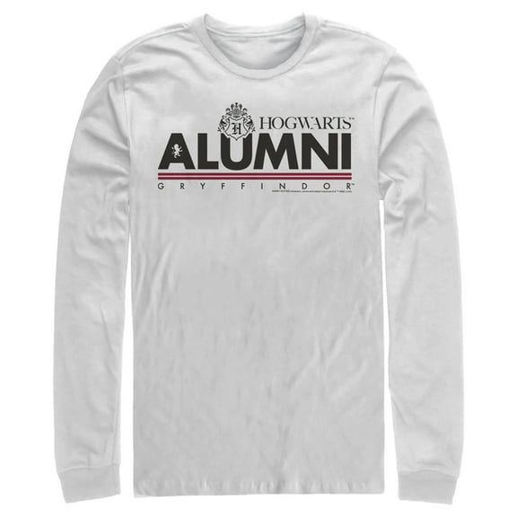 Men's Harry Potter Hogwarts Alumni Gryffindor  Long Sleeve Shirt White Medium