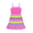 thumbnail image 4 of Uourmeti Girls Dresses Rainbow Floral Summer Sundresses Kids Cute Spaghetti Strap A Line Cami Swing Dress for Girls Princess Birthday Dresses,Size 3-14t, 4 of 6