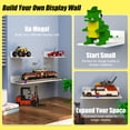 thumbnail image 6 of BlissBox Floating Display Shelves for Wall Compatible with Lego Building Bricks, 5 × 5.5 Inch Dual-Sided 16 × 17 Studs for Brick Storage and Display, ABS Display Shelf for Room Decor, 6 of 8