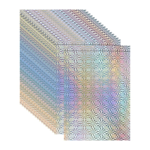 Uxcell 20 Sheets Metallic Foil Paper, A4 Thick 250gsm Cardstock Foil 8.3" x 11.7" Shiny Mirror Glitter Paper Sheets for Crafts Scrapbooks Cards Party Decorations, Snowflakes