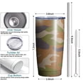 thumbnail image 5 of Camo Tumbler with Lid and Straw 20 oz Travel Camo Print Cup Stainless Steel Vacuum Insulated Coffee Mug Gift for Women and Men, 5 of 5
