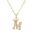 thumbnail image 1 of Qarigey Collar con letras para mujer, adorno para vestir, decoración colgante elegante, colgante con alfabeto brillante, accesorio de moda, Type1 NO1, 1 of 6