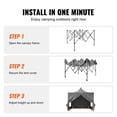 thumbnail image 4 of KFFKFF 10x10 FT Easy Setup Canopy with Detachable Sides, Mobile Shelter with Rolling Bag, UV Protective Waterproof Cover, Ideal for Outdoor Gatherings, Garden, Leisure, and Camping, 4 of 9
