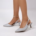thumbnail image 6 of BOCCA Women’s Kitten Heel Pumps, Pointed Toe Glitter Dress Shoes for Work, Party & Evening Wear, 6 of 6