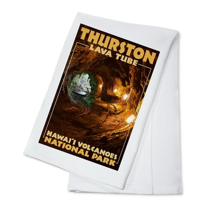 - Hawaii Volcanoes National Park - Thurston Lava Tube - Lantern Press Artwork (100% Cotton Kitchen Towel)