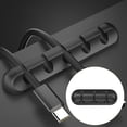 thumbnail image 4 of Organizador de cables Yotijar Portacables Enrollador flexible Clips de silicona negro, 4 of 9