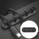 thumbnail image 4 of Soporte de cable Organizador de Silicona Macarena Flexible Clips de cable negro, 4 of 8