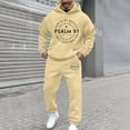 thumbnail image 2 of CONZONE Mens 2 Piece Sweatsuits Casual Men's Jogging Tracksuit Set Letter Graphic Pullover Hoodie Pants Sweat Suit for Men Cozy Fall Winter Athletic Track Suit Outfits, 2 of 4