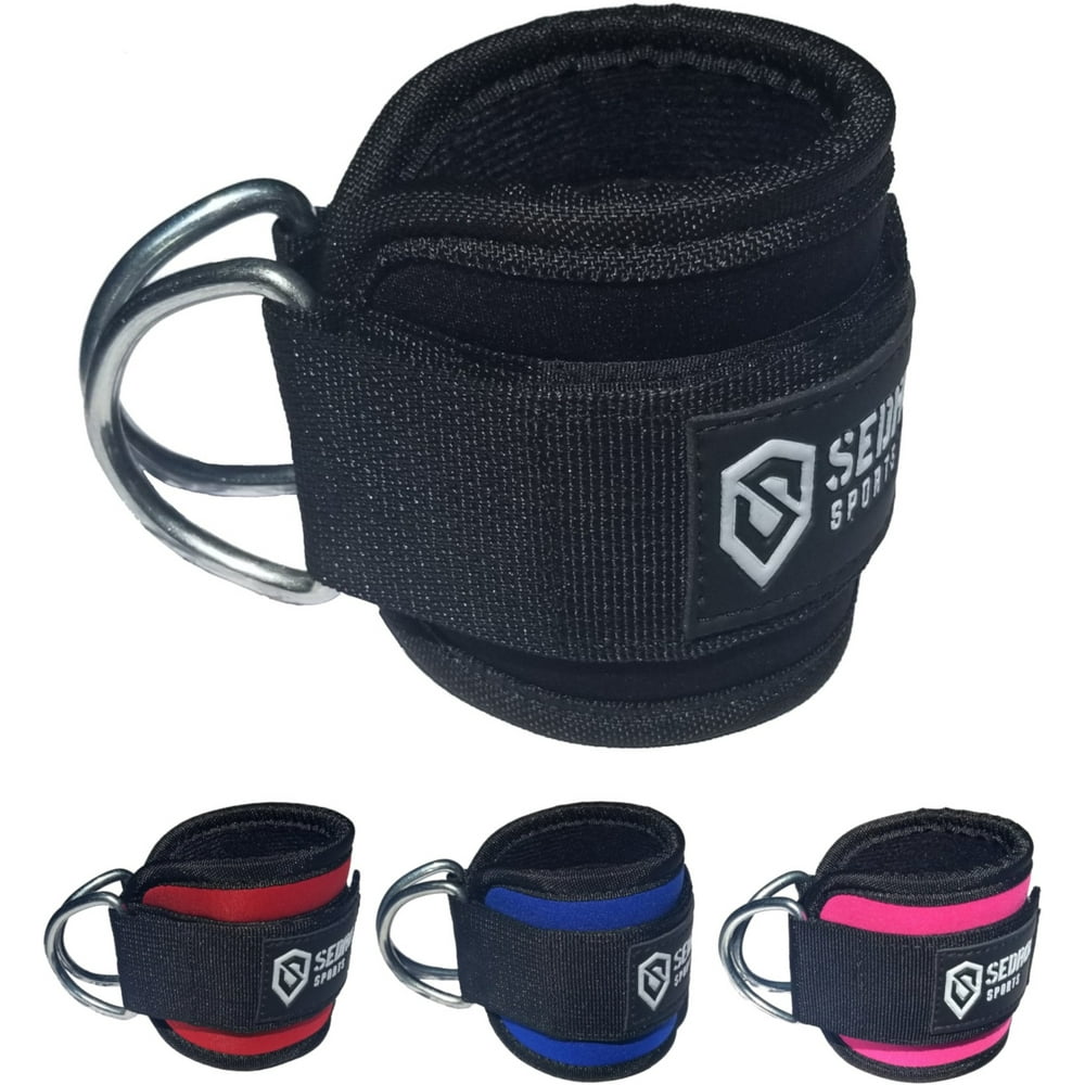 Sedroc Padded Ankle Strap for Cable Machine Workout DRing Attachment
