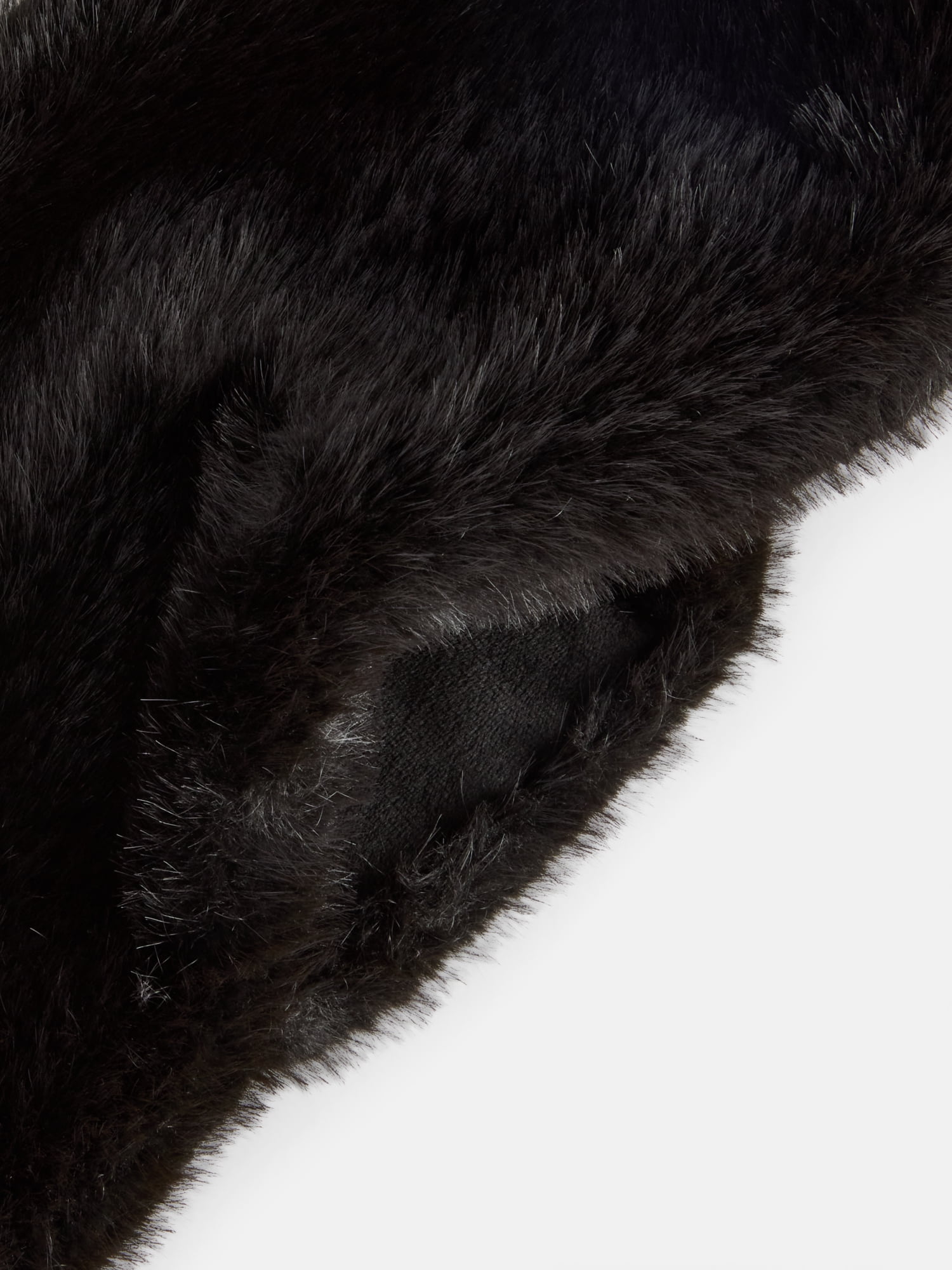 Scoop Women's Faux Fur Scarf, Black Soot