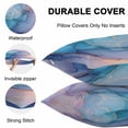 thumbnail image 4 of Waterproof Throw Pillow Covers Set of 2, 26x26 Inch Marble Purple Gold Decorative Pillowcases Outdoor Pillow Slip Cushion Covers Set for Couch Tent Modern Blue Pink Geometric, 4 of 7