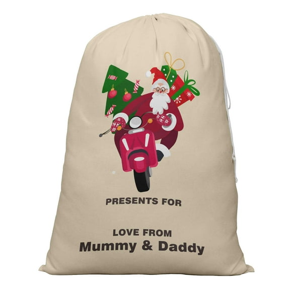 Printtoo Pack Of 2 Drawstring Special Delivery Extra Large Size Christmas Sack Re-Usable Xmas Present Storage 27x20 Inch