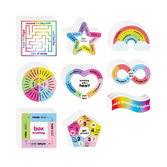 8/9 Pcs Sensory Anxieties Sticker Soothing Sticker Textured Calm Stickers for Adults